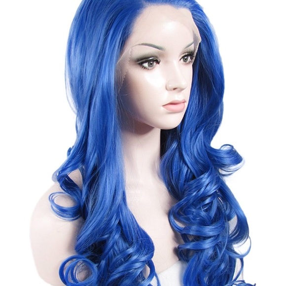 💙Jackline 26” DEEP BLUE Lace Front Wig *NWT*💙 - Picture 2 of 6